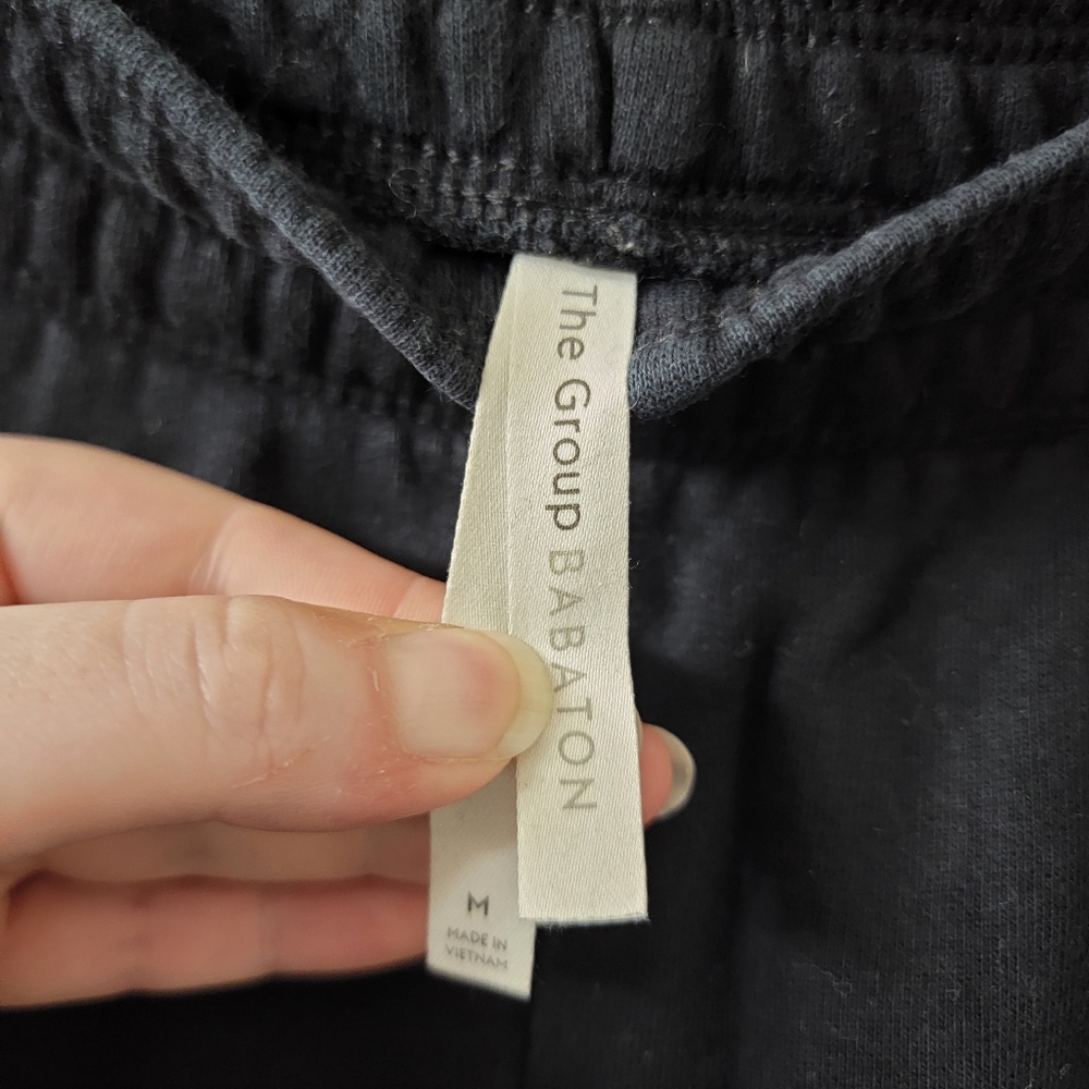The Group Babaton Energia Black Wide Leg Sweatpants Size Medium - Picture 4 of 5